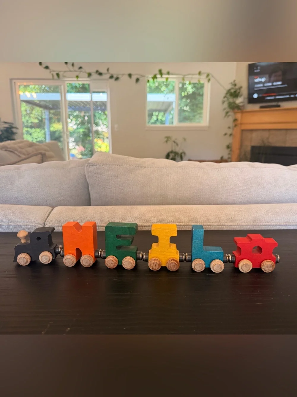 Wooden magnetic Letter Name Train NEIL